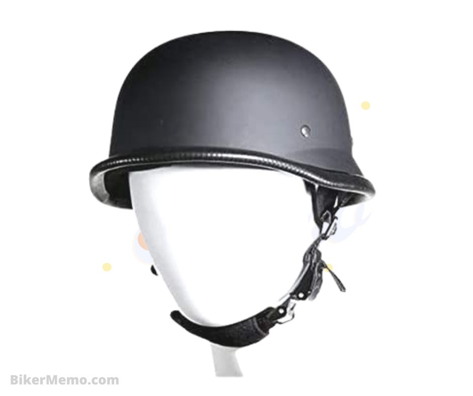 German Novelty Flat Black Motorcycle Helmet