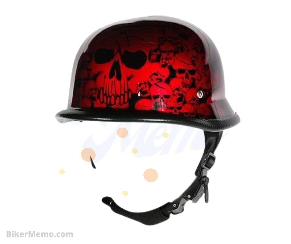 Burgundy Skull Graveyard German Novelty Skull Cap