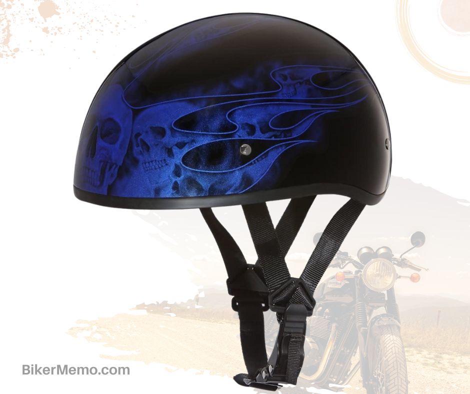 Daytona Half Skull Cap Motorcycle Helmet